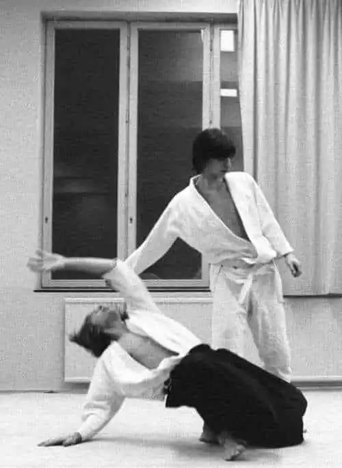 Aikido practice in Jakobsberg, circa 1974.