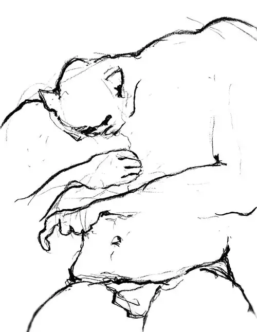 Ogre. Drawing from the 1990s by Stefan Stenudd.