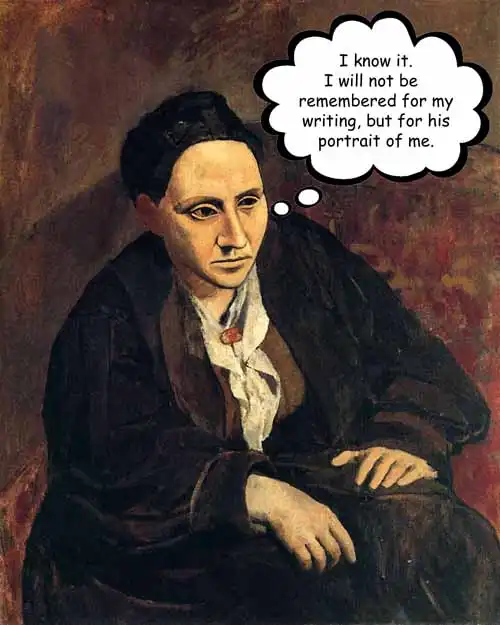 Gertrude Stein mute meme.