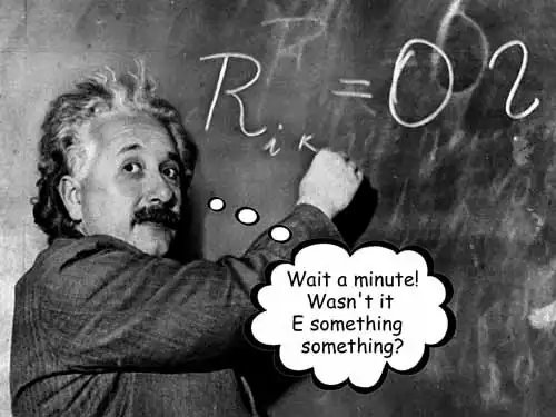 Einstein mute meme.