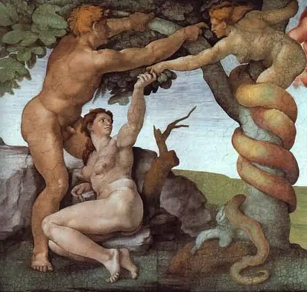 The fall, by Michelangelo 1512.