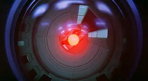 The all-seeing eye of the computer HAL in 2001  A Space Odyssey.