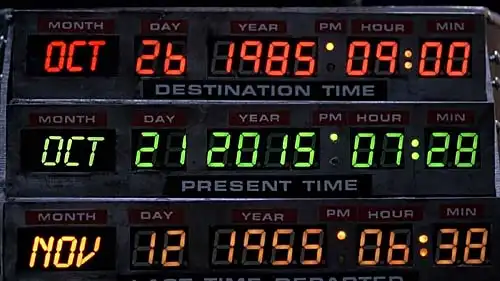 October 21 2015 in Back to the Future II.