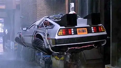 The flying DeLorean of Back to the Future II.