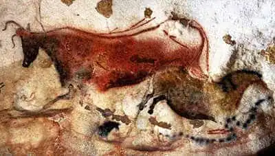Cave painting from c. 15,000 BC. Lascaux in France.