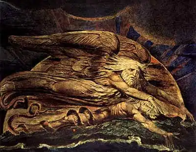 God creating Adam, by William Blake 1795.