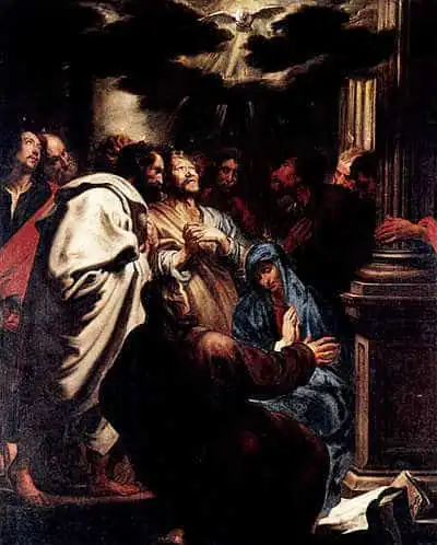 The Pentecost. Painting by Anthony van Dyck, 1618.