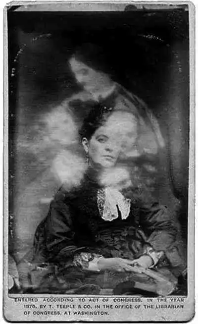 Spirit photo by Jay J. Hartman, 1875.
