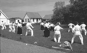 Outdoor sword training.