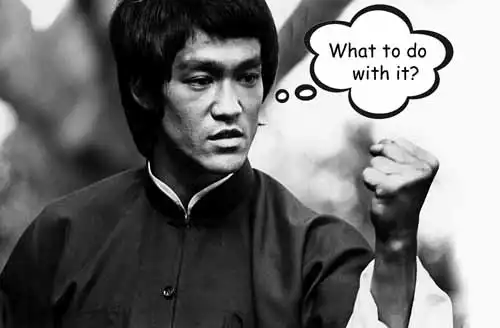 Bruce Lee mute meme.