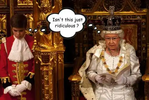 Queen Elizabeth mute meme.