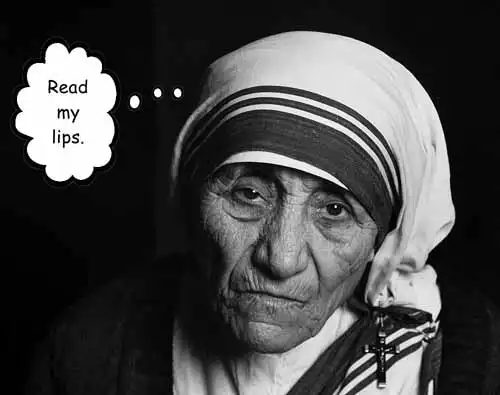 Mother Teresa mute meme.