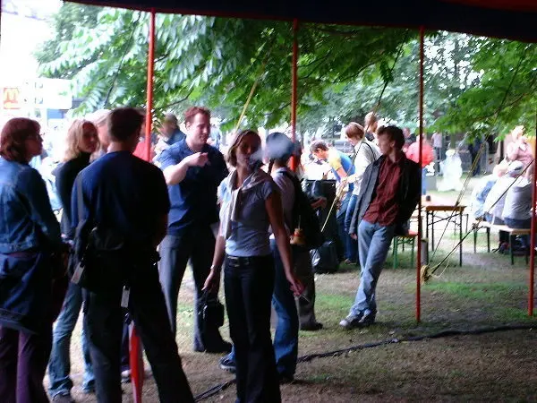 Folks at a festival. Photo: Stefan Stenudd.