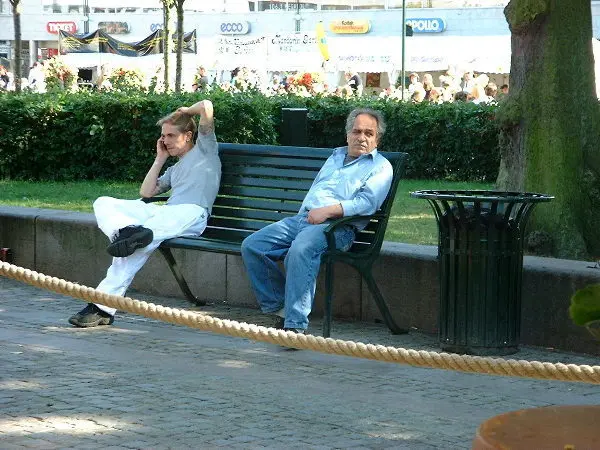 Folks at a festival. Photo: Stefan Stenudd.