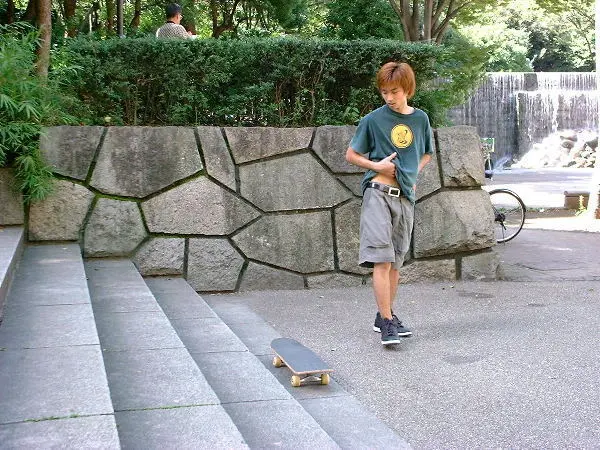 Shinjuku park skateboard. Photo by Stefan Stenudd.