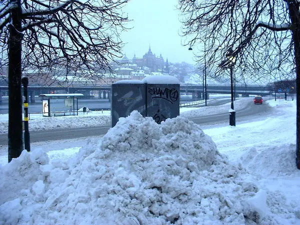 Snow on Christmas Day in Stockholm. Photo by Stefan Stenudd.