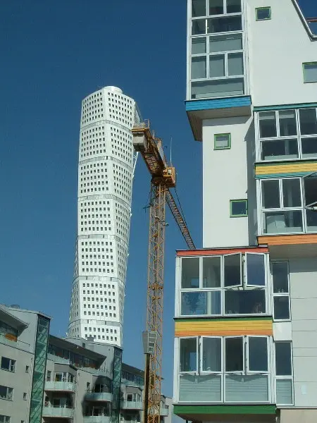 Turning Torso in Malm, Sweden. Photo by Stefan Stenudd.