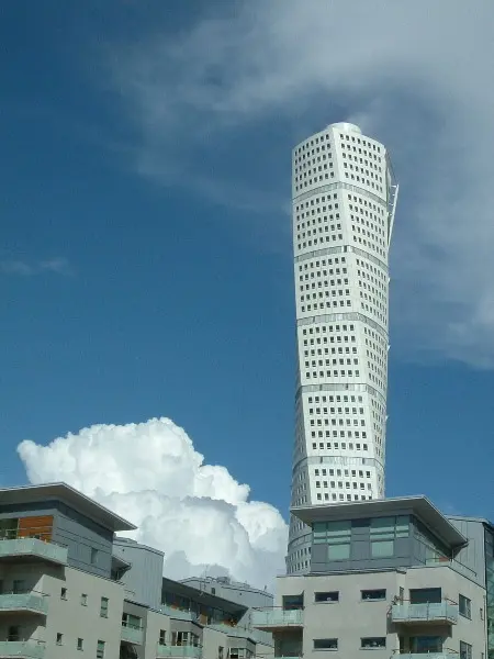 Turning Torso in Malm, Sweden. Photo by Stefan Stenudd.