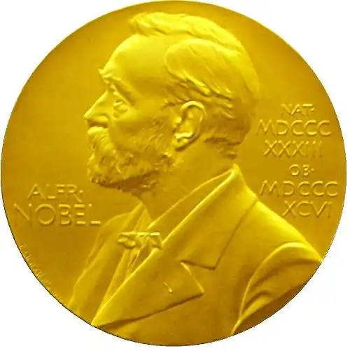 The Nobel Prize medallion.